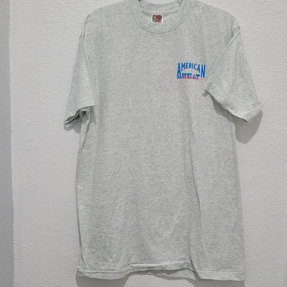 Vintage American Heat Shirt Mens XL Hot Rod Fire Flames Car Single Stitch Tee